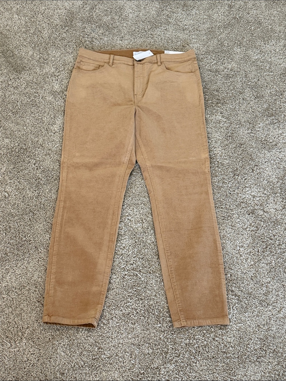 LOFT High-Rise Skinny Corduroy Pants — Camel Brown